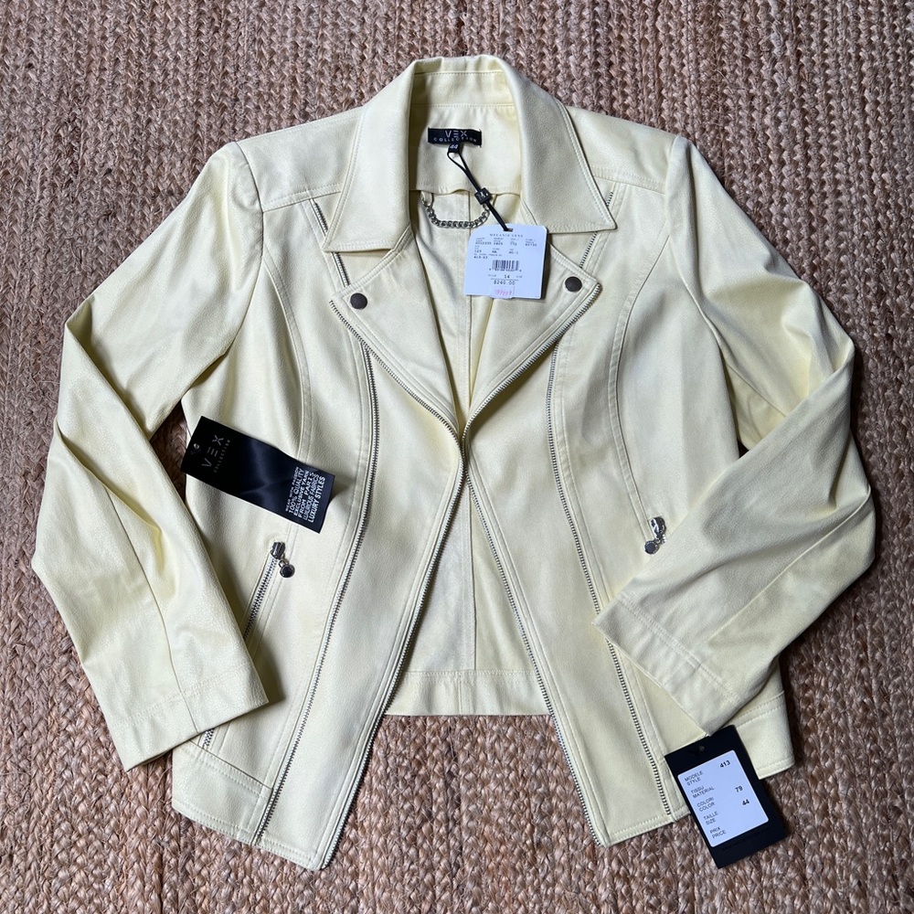 Melanie Lyne | Vex Collection Faux Leather Jacket size large